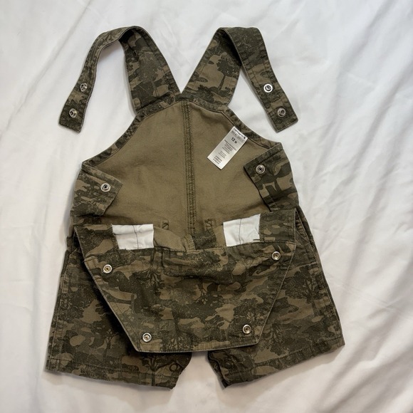 Carhartt Baby 12M Camo Bib Short Overalls CG8913 5.4oz Canvas Western Cowboy - Picture 3 of 9